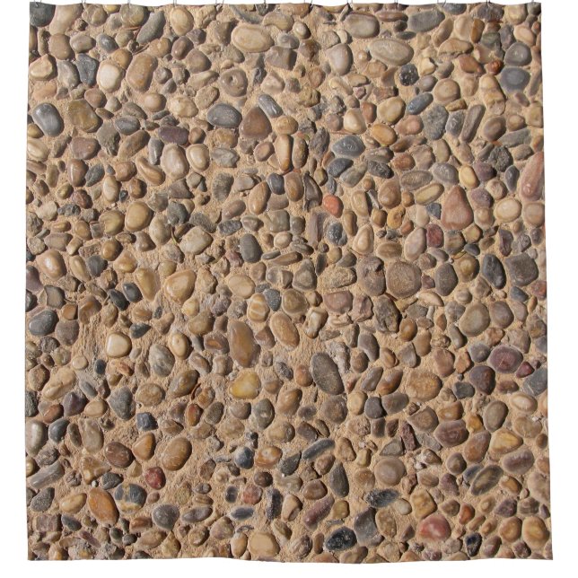 Geology Decorative Pebble Stones Photo Shower Curtain (Front)