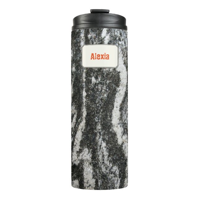 Geology Decorative Rock Texture Custom Name Thermal Tumbler (Front)