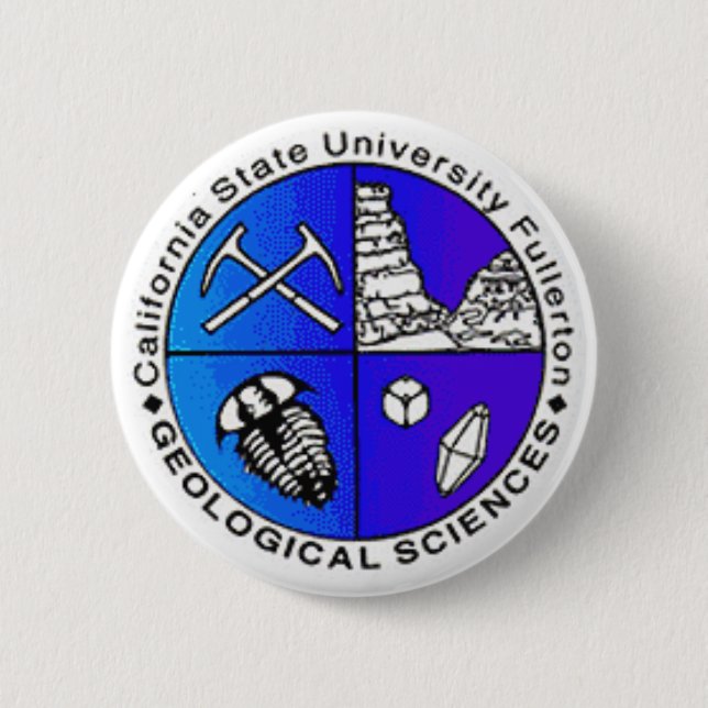 Geology Department Logo 6 Cm Round Badge (Front)