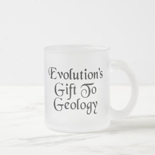 Geology Evolution Humour Frosted Glass Coffee Mug
