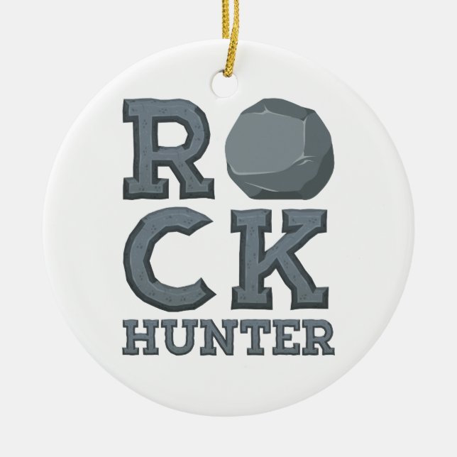 Geology Geologist Rock Hunter Ceramic Tree Decoration (Front)