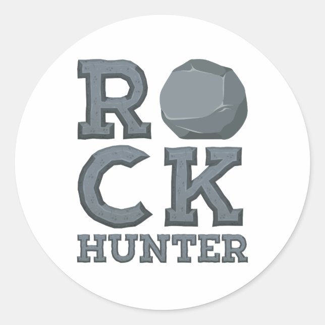 Geology Geologist Rock Hunter Classic Round Sticker (Front)