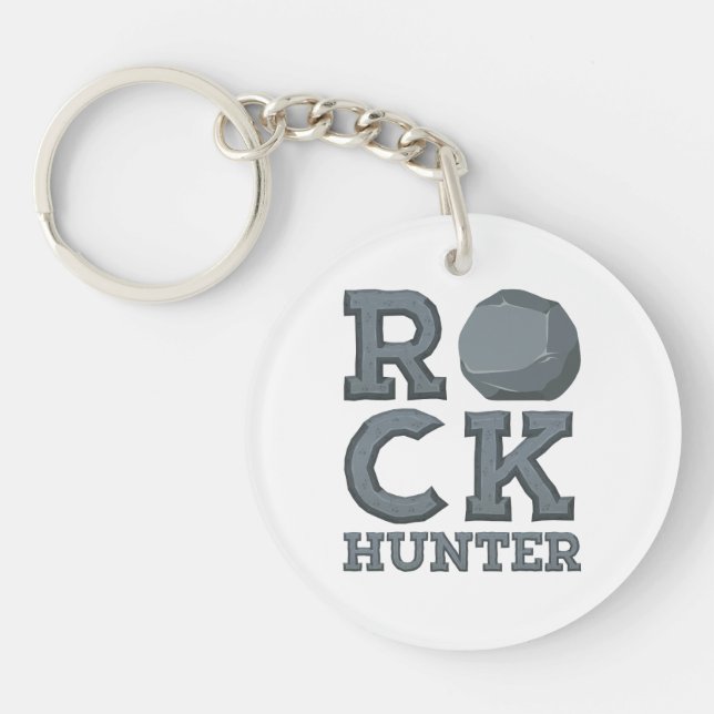 Geology Geologist Rock Hunter Key Ring (Front)