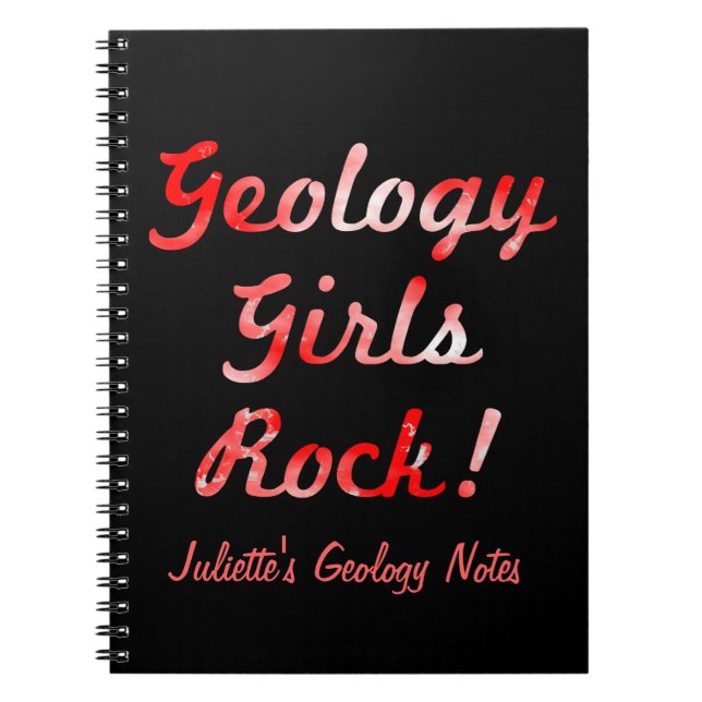 Geology Girls Rock! Notebook (Front)