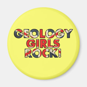 Geology Girls Rock! (UK Flag) Magnet