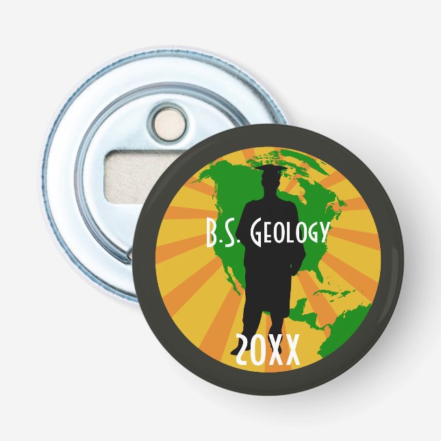 Geology Graduate Badge (Male) Bottle Opener (Front)