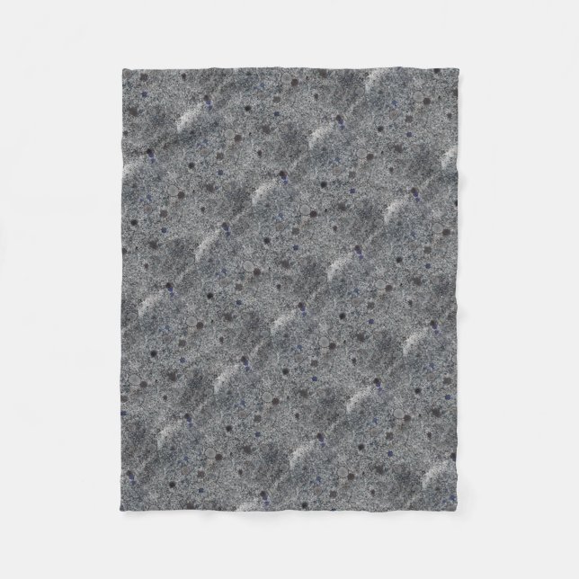 Geology Granite Grey with Blue Details Fleece Blanket (Front)