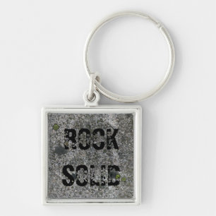 Geology Granite Rock Solid Custom Text Key Ring