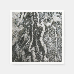 Geology Grey Rock with Feline Pattern Napkin