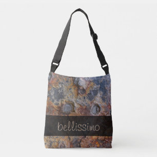 Geology Grungy Rock Texture any Text Crossbody Bag