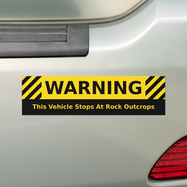 Geology Humour Bumper Sticker (On Car)