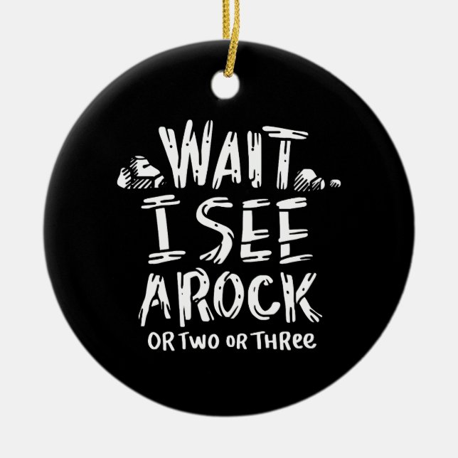 Geology - I See A Rock Ceramic Tree Decoration (Front)