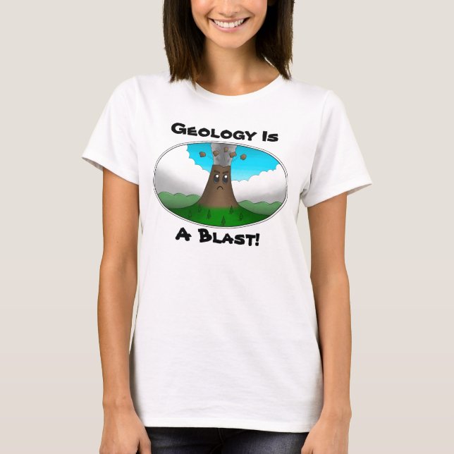 Geology is a Blast! Angry Volcano T-Shirt (Front)