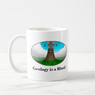 Geology is a Blast! Cartoon Volcano Coffee Mug