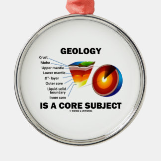Geology Is A Core Subject (Earth Science Attitude) Metal Tree Decoration