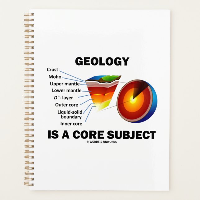 Geology Is A Core Subject Earth Science Attitude Planner (Front)