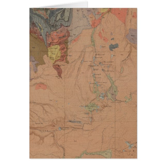 Geology Map, Yellowstone National Part, Wyoming (Front)