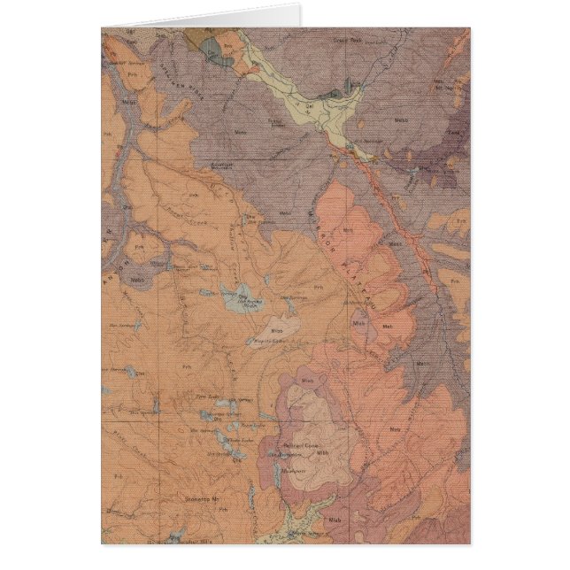 Geology Map, Yellowstone National Part, Wyoming (Front)