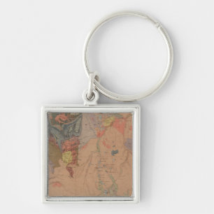 Geology Map, Yellowstone National Part, Wyoming Key Ring
