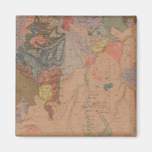 Geology Map, Yellowstone National Part, Wyoming Magnet