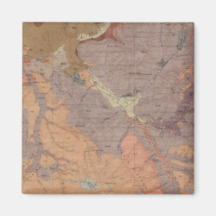Geology Map, Yellowstone National Part, Wyoming Magnet