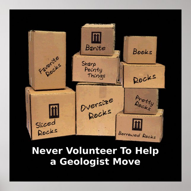 Geology Moving Humour Poster (Front)