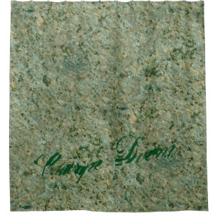 Geology Nature Photo Green Rock Texture any Text Shower Curtain