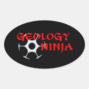 Geology Ninja Oval Sticker