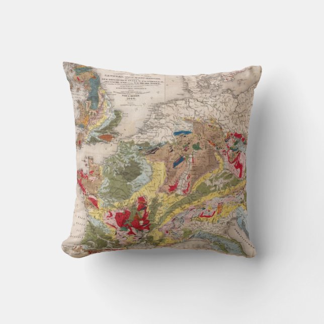 Geology of Europe Cushion (Front)