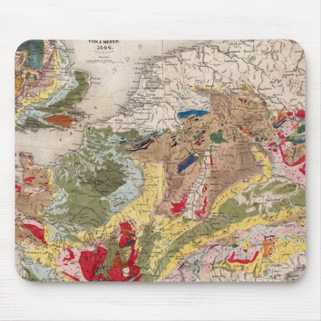 Geology of Europe Mouse Mat (Front)