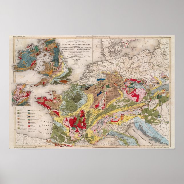 Geology of Europe Poster (Front)