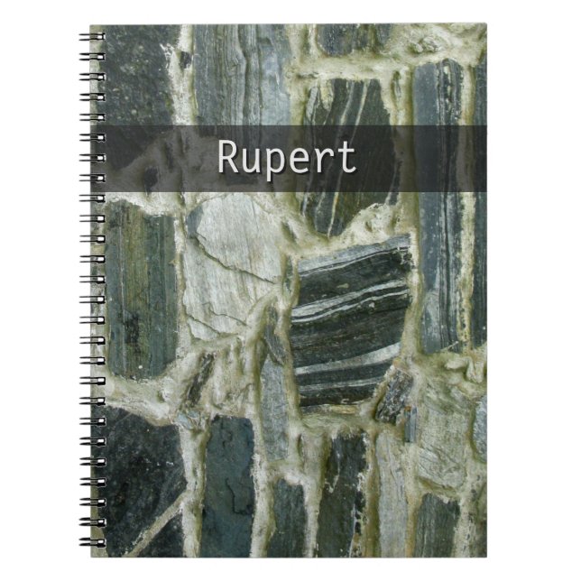 Geology Old Stone Wall with any Text Notebook (Front)