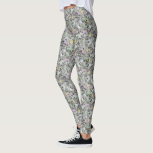 Geology Pastel Dotted Rock Texture Photo Leggings
