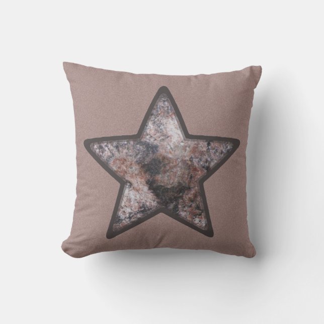 Geology Pink Rock Star on Custom Colour Cushion (Front)
