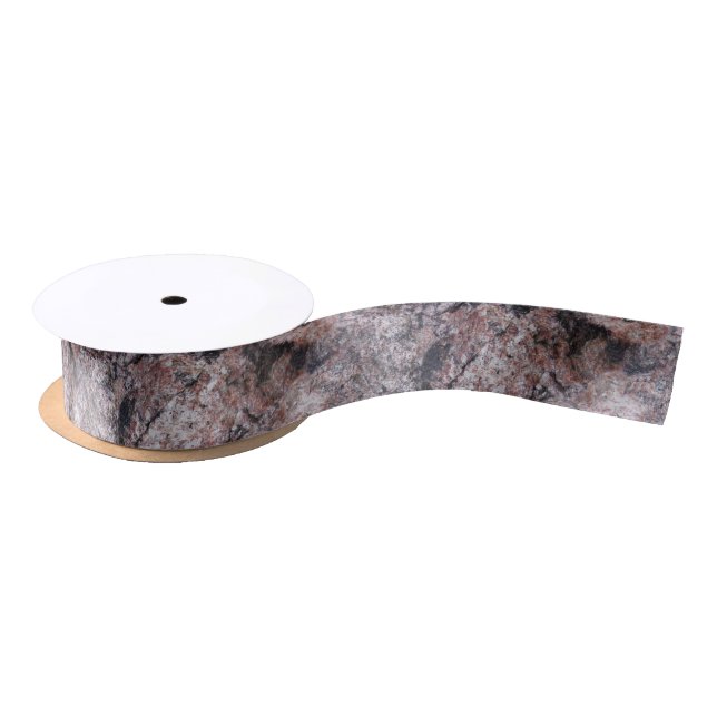 Geology Pinkish Rock Structure Satin Ribbon (Spool)
