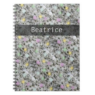 Geology Rock Texture Pastel Dots any Name Notebook