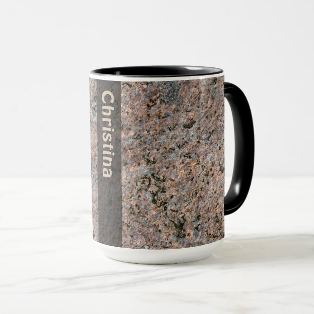 Geology Rock Texture with Name Mug (Front Right)