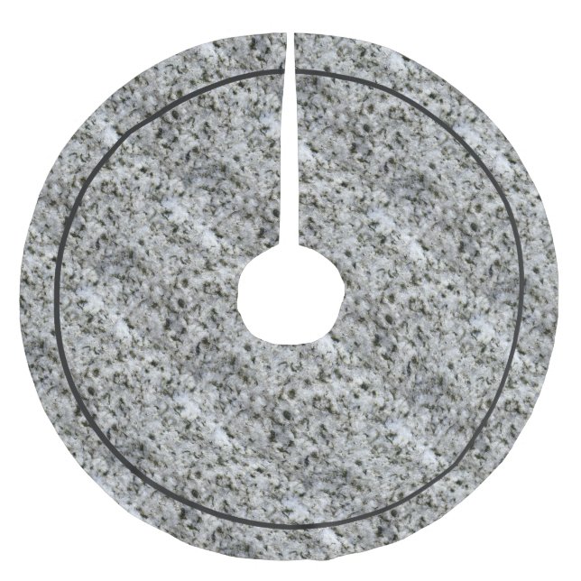 Geology Rock White Granite Brushed Polyester Tree Skirt (Front)