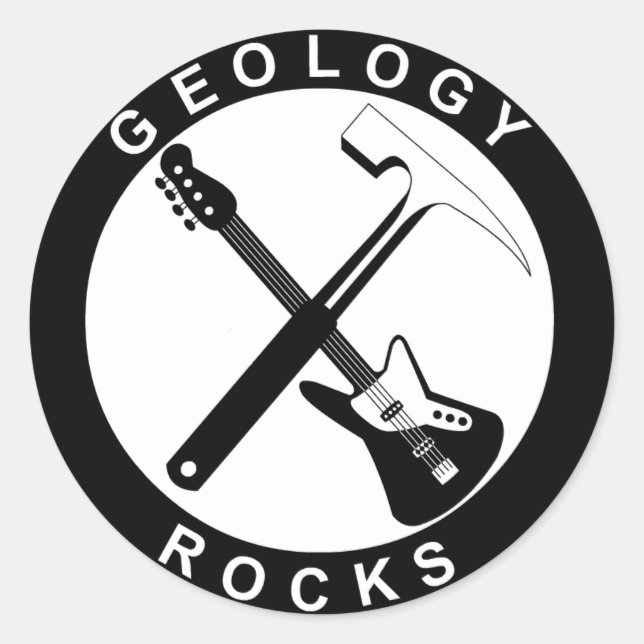 Geology Rocks Adhesive Classic Round Sticker (Front)