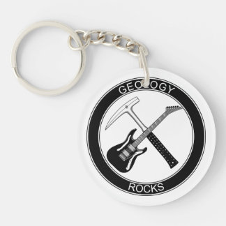 Geology Rocks Button Key Ring