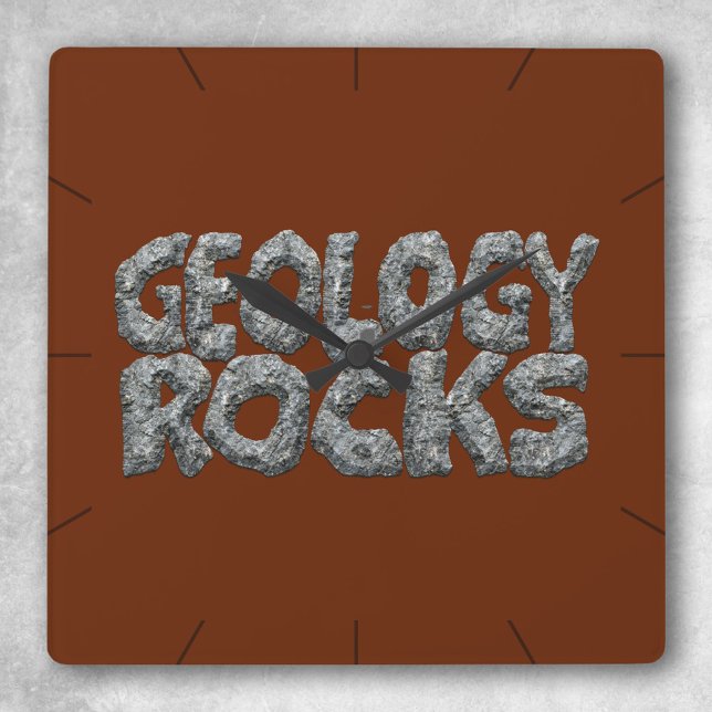 Geology Rocks - Earth Science Pun Square Wall Clock (Creator Uploaded)