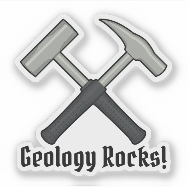 Geology Rocks!  Geologist's Hammer Logo Vinyl (Front)