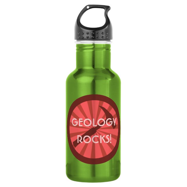 Geology Rocks! Hammer Badge 532 Ml Water Bottle (Front)