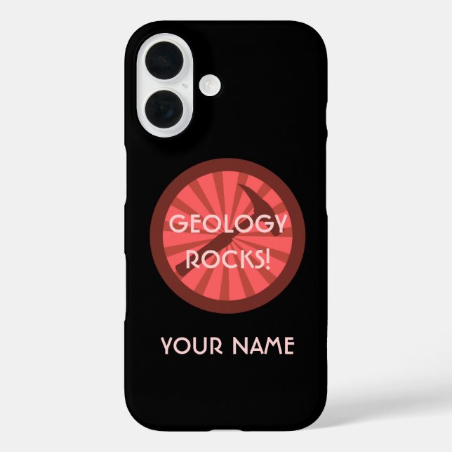Geology Rocks! Hammer Badge Case-Mate iPhone Case (Back)