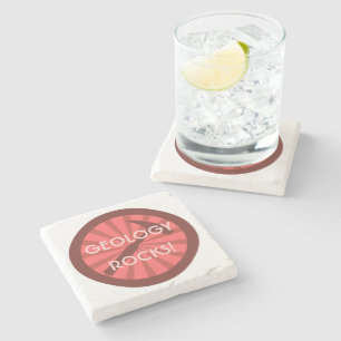 Geology Rocks! Hammer Badge Stone Coaster