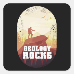 Geology Rocks Hiking Gift for Geologist Square Sticker