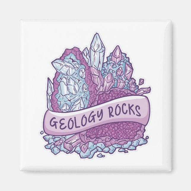 Geology rocks invitation magnet (Front)