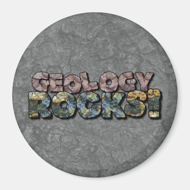 Geology Rocks! Nerd Geek Science Humour Magnet (Front)