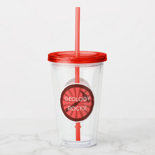 Geology Rocks! Rock Hammer Logo Acrylic Tumbler