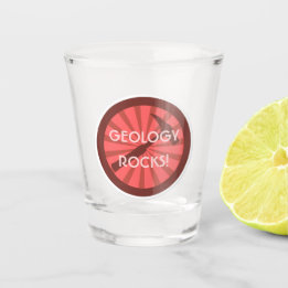 Geology Rocks! Rock Hammer Logo Shot Glass